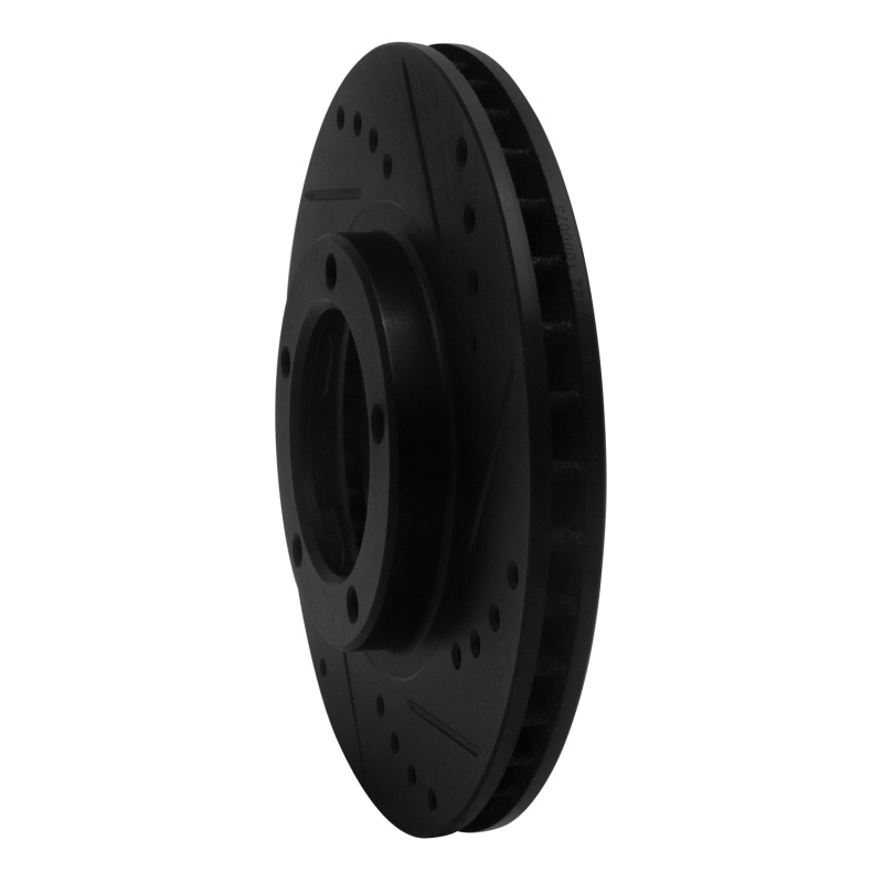 Toyota Tacoma Brake Rotor (1) - Front Right - R1 Concepts - Drilled & Slotted - Black - `95-`04